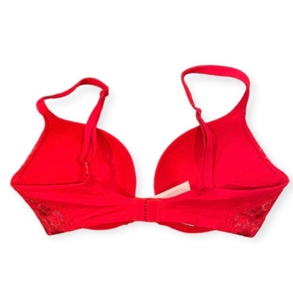 Victoria’s Secret 32D Body By Victoria Push Up Bra Lipstick Red Lace - Picture 4 of 14